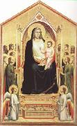 GIOTTO di Bondone Enthroned Madonna with Saints (mk08) oil painting on canvas